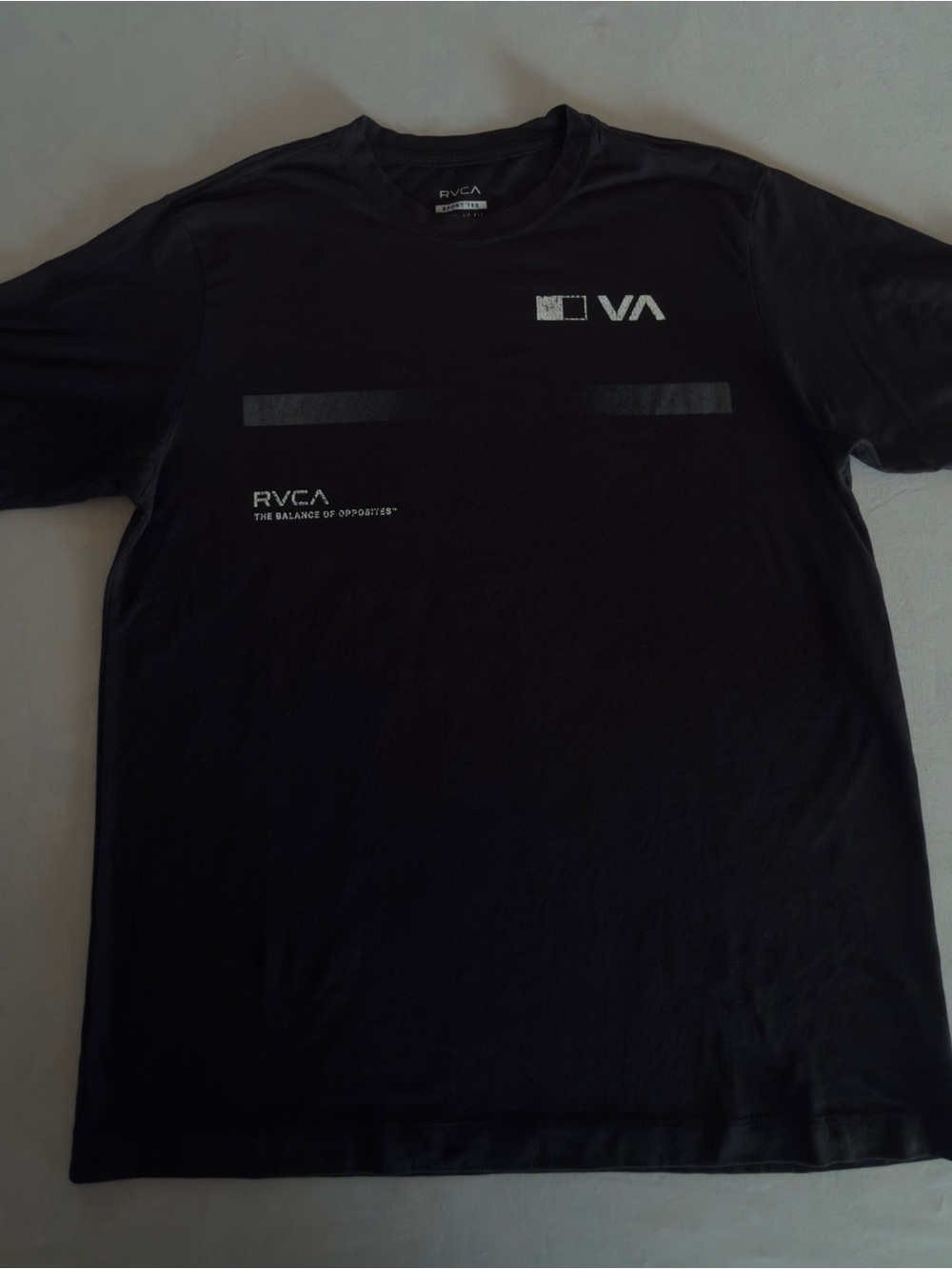 RVCA Black Short Sleeve Graphic Logo Tee